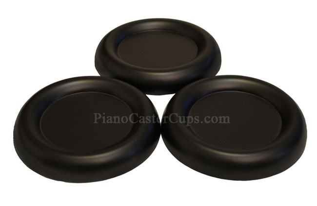 black piano caster cups