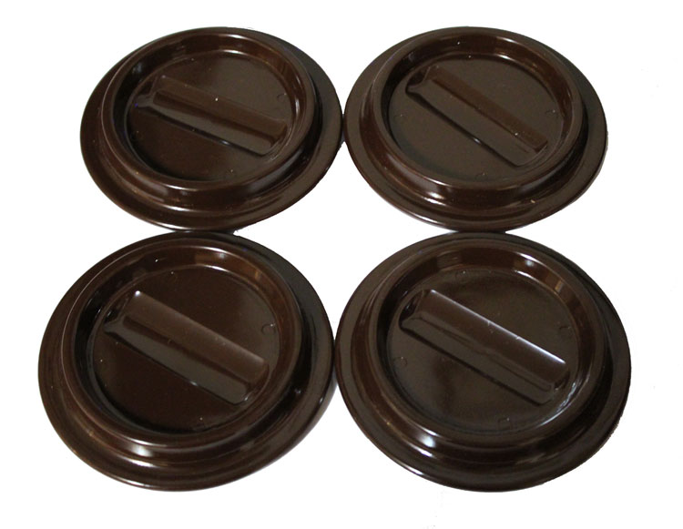 brown piano caster cups