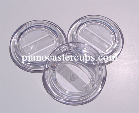 clear piano caster cups