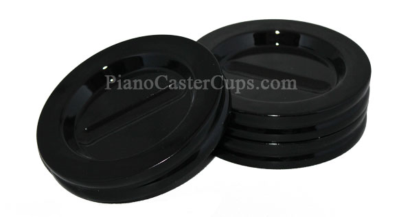 ebony high polish piano caster cups