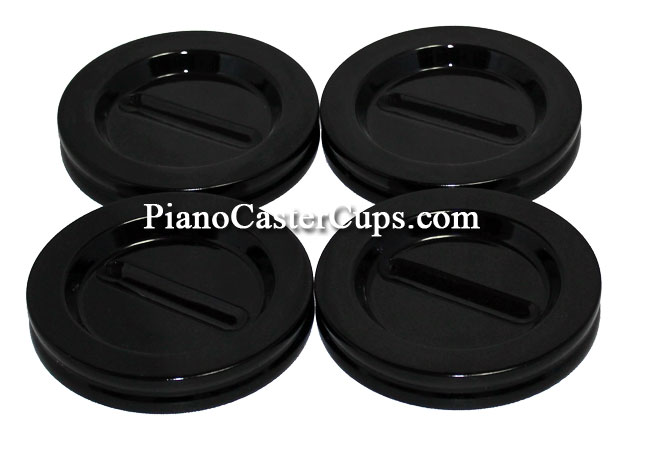 ebony high polish piano caster cups