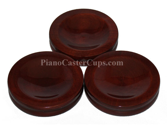 mahogany piano caster cups