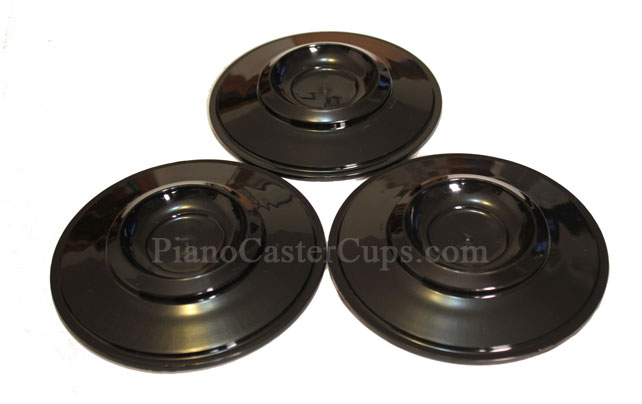 black high impact plastic piano caster cups