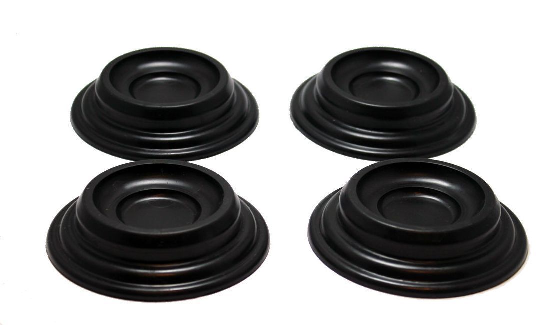 plastic caster cups tiered black