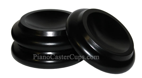 upright piano caster cups satin black