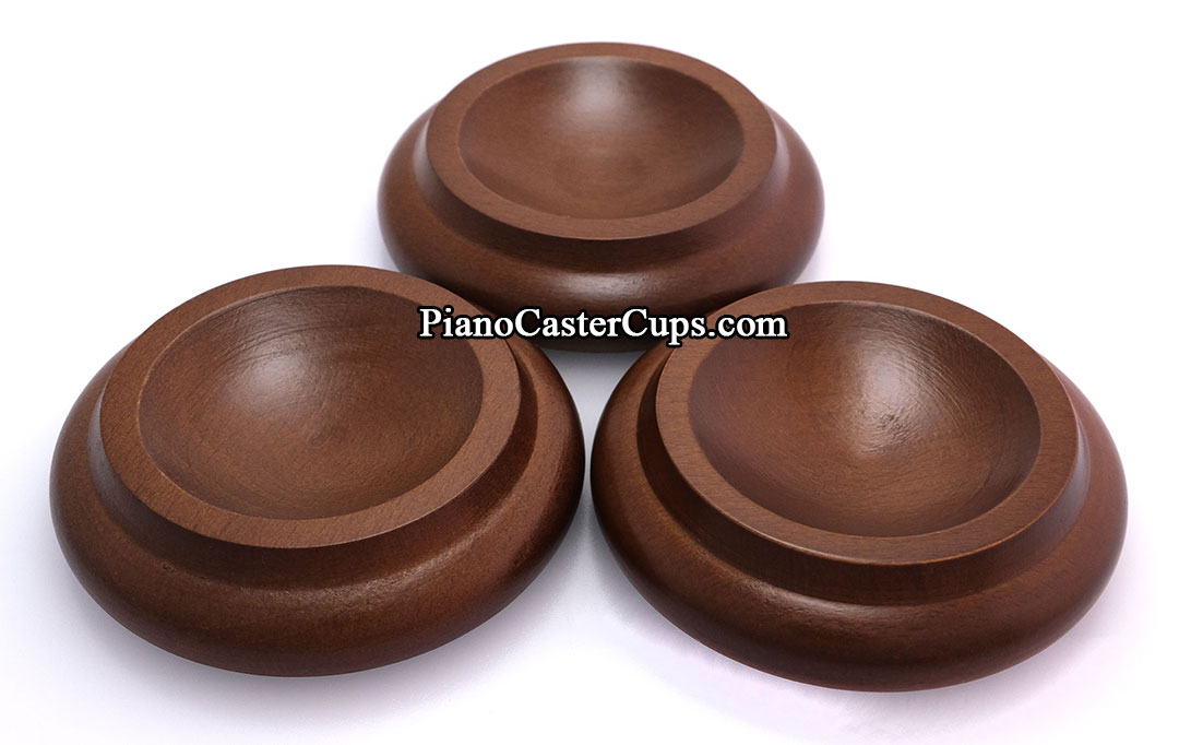 walnut piano caster cups royal wood